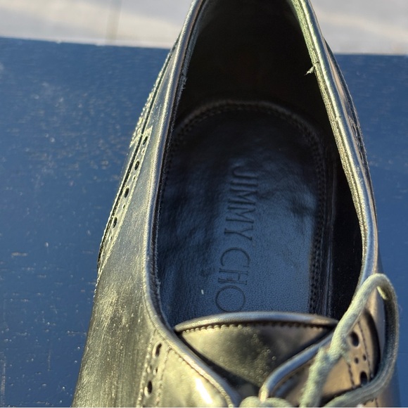 Jimmy Choo fading metallic/black leather dress shoes - Picture 3 of 5